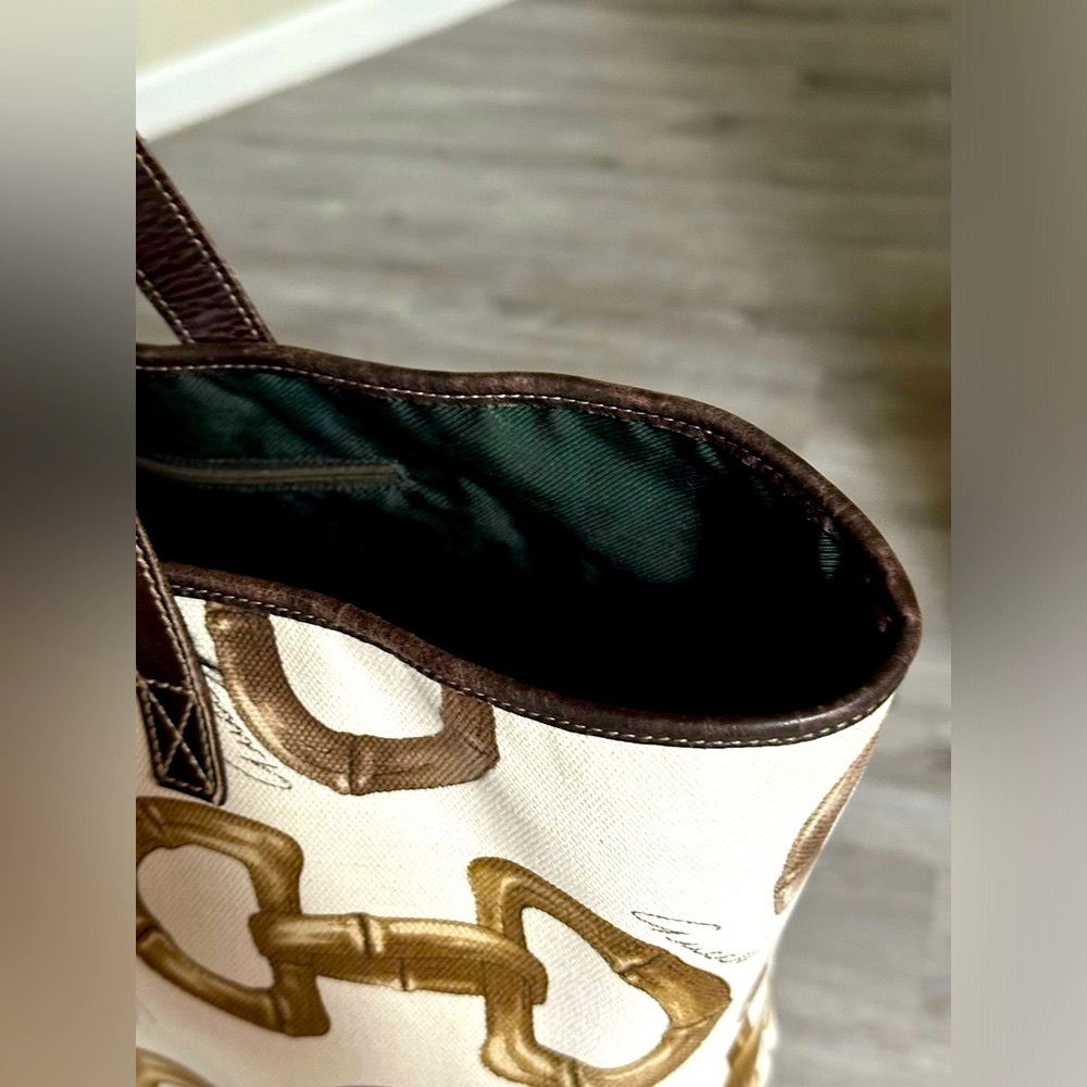 ❌❌ SOLD ❌❌. DO NOT BUY Large Canvas Tote Bag w Leather trim - Picture 12 of 15